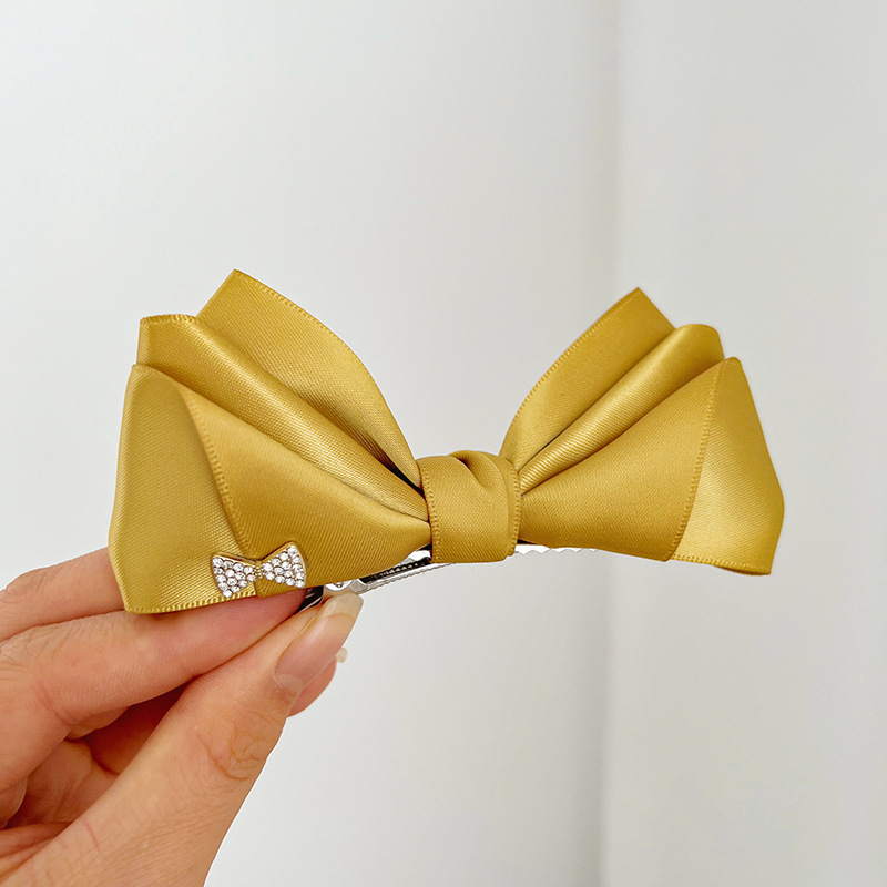 Spring New Japan and South Korea Cute Bow Barrettes Three-Dimensional Sweet Special-Interest Design Bangs Side Clip Girl Headdress