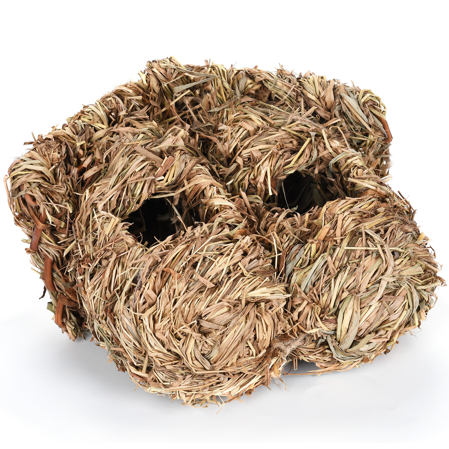 现货手工草编创意宠物鸟巢鸟窝天然材料椭圆鸟屋园艺装饰跨境货源