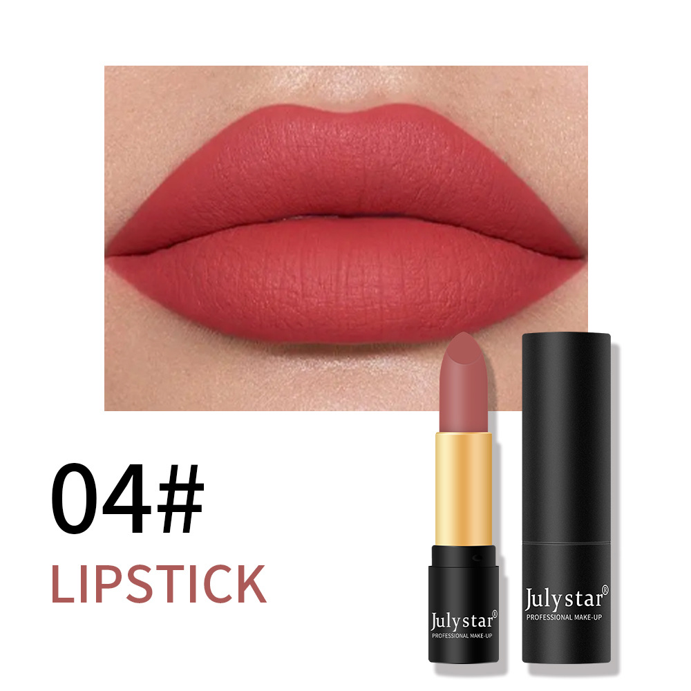 Julystar Christmas Beauty Lipstick Halloween Long-Lasting Easy to Color Discoloration Resistant No Stain on Cup Matte Lipstick