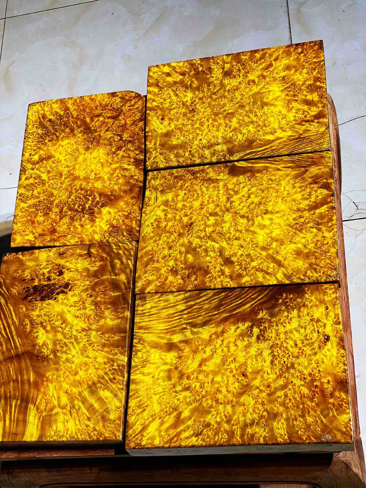 黄金樟山香果花梨树瘤瘤疤瘿木板材圆木茶盘工艺品盒子原料板料