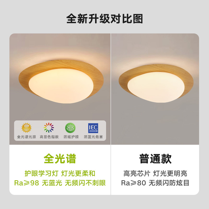 Full Spectrum Nordic Log Grain Color Pebble Ceiling Lamp Simple Modern Aisle Light Japanese Study Led Lamp