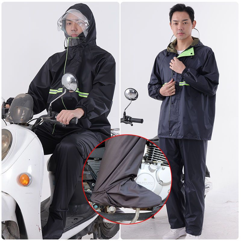 Raincoat Rain Pants Suit Full Body Rain Boots Men and Women Split Rain-Proof Adult Thickened Bicycle Electric Car Motorcycle