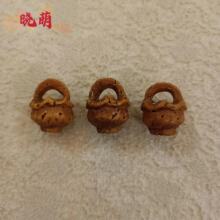 厂家批发桃核雕刻花边篮子红绳手链饰品配件DIY制作