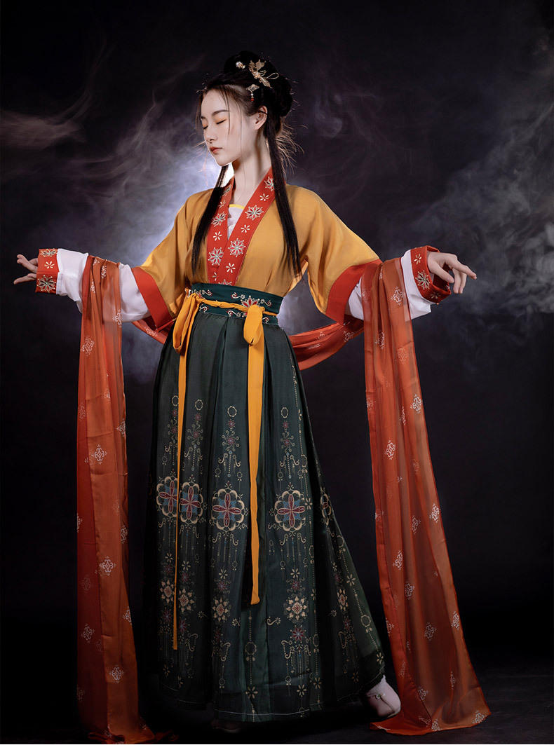 汉服女【挽梦】唐宋制中国风对襟齐腰襦裙春夏款全套日常