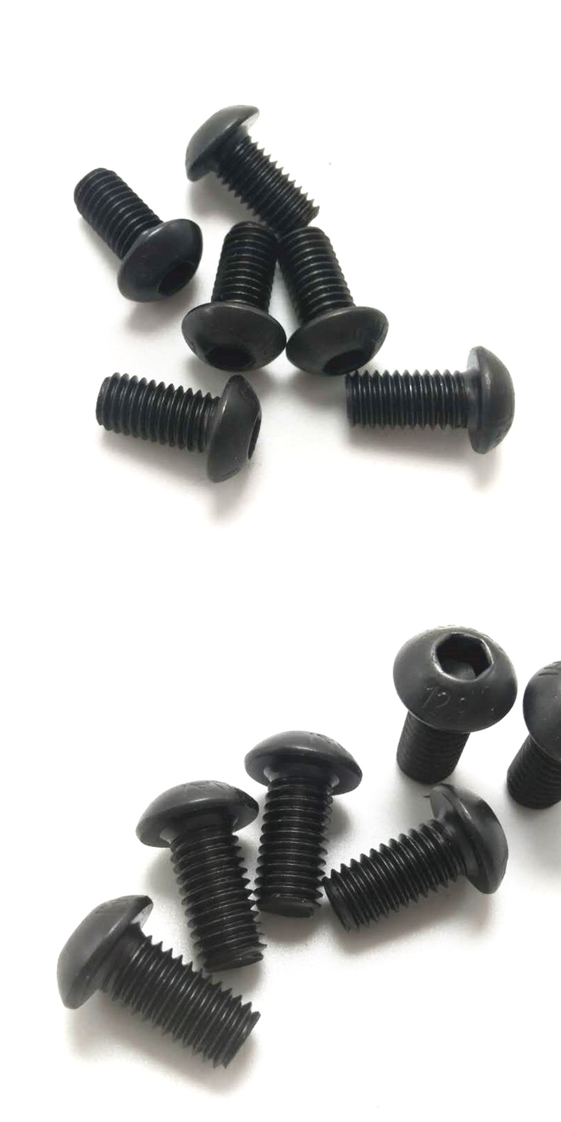 圆杯10.9级半圆头内六角螺丝2m2.5m3公制元头六角螺钉元杯is07380