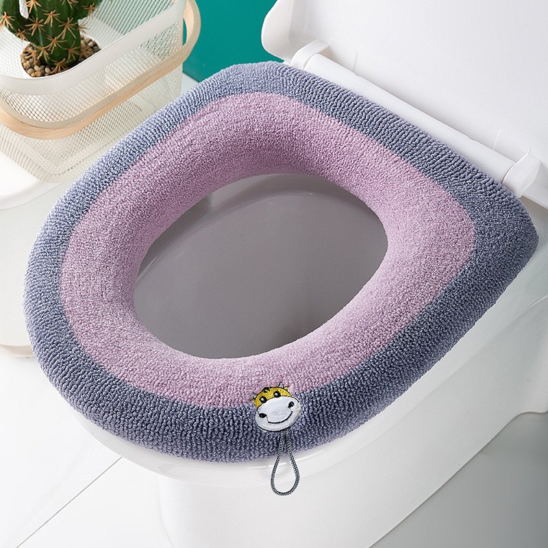 Domestic Toilet Toilet Mat Autumn and Winter Potty Seat Padded Velvet Thickened Toilet Seat Four Seasons Universal Toilet Seat Cover