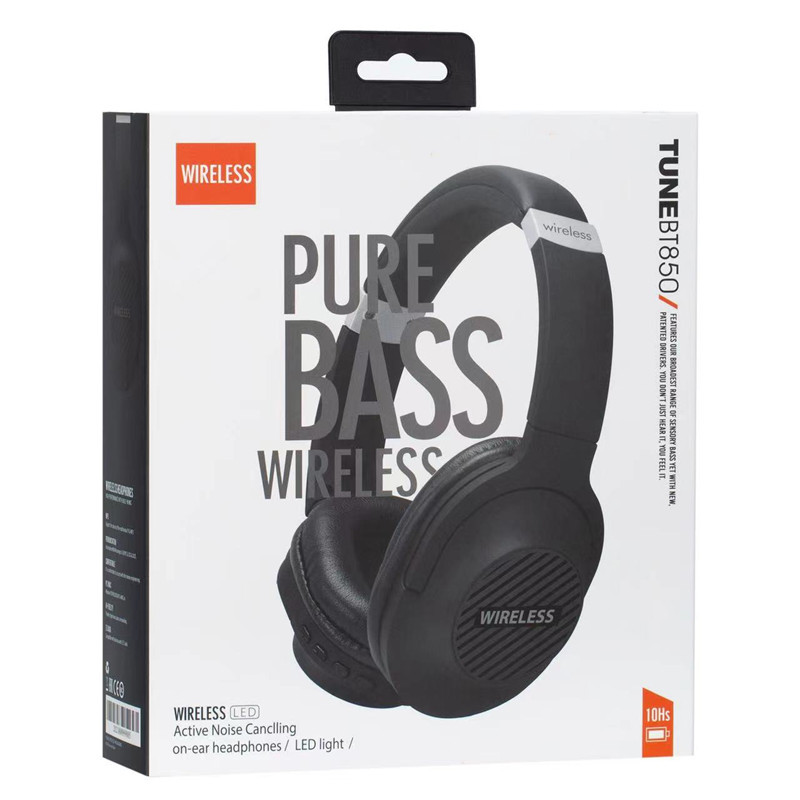 foreign trade cross-border new hot bt850 wireless bluetooth headset sports folding storage card fm factory w