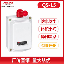 德力西倒顺开关 QS-15A30A60A 220v三相单相电机和面机正反转开关