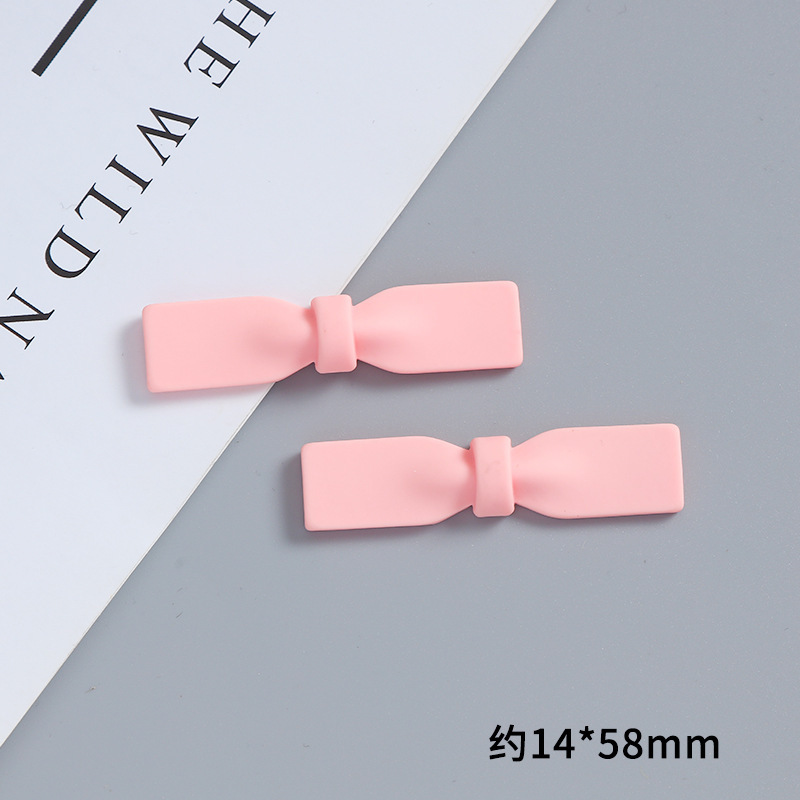 Cute Pink Love Heart Bow Tie DIY Cream Glue Goo Card Material Handmade Jewelry Resin Hair Accessories Small Accessories