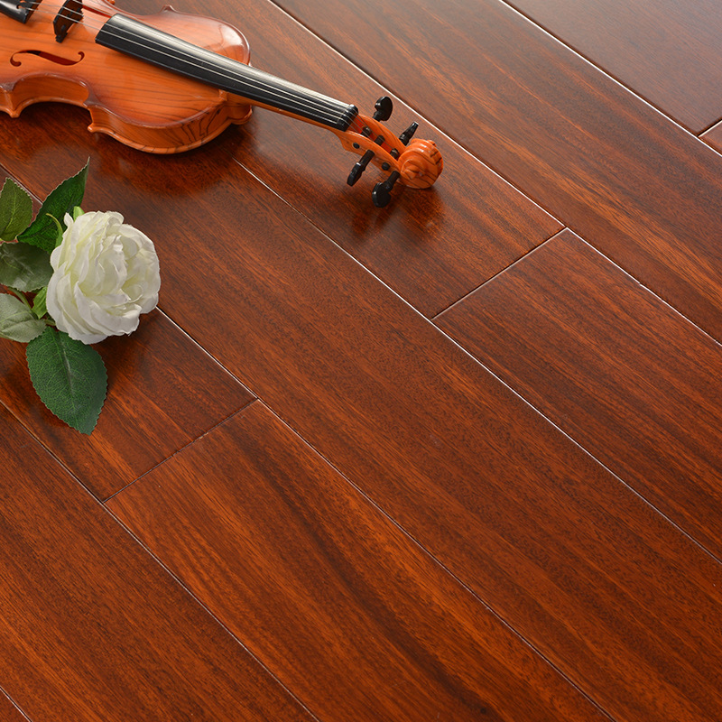 吉境圆盘豆纯实木地板锁扣地热地暖番龙眼厂家直销天然原木超环保