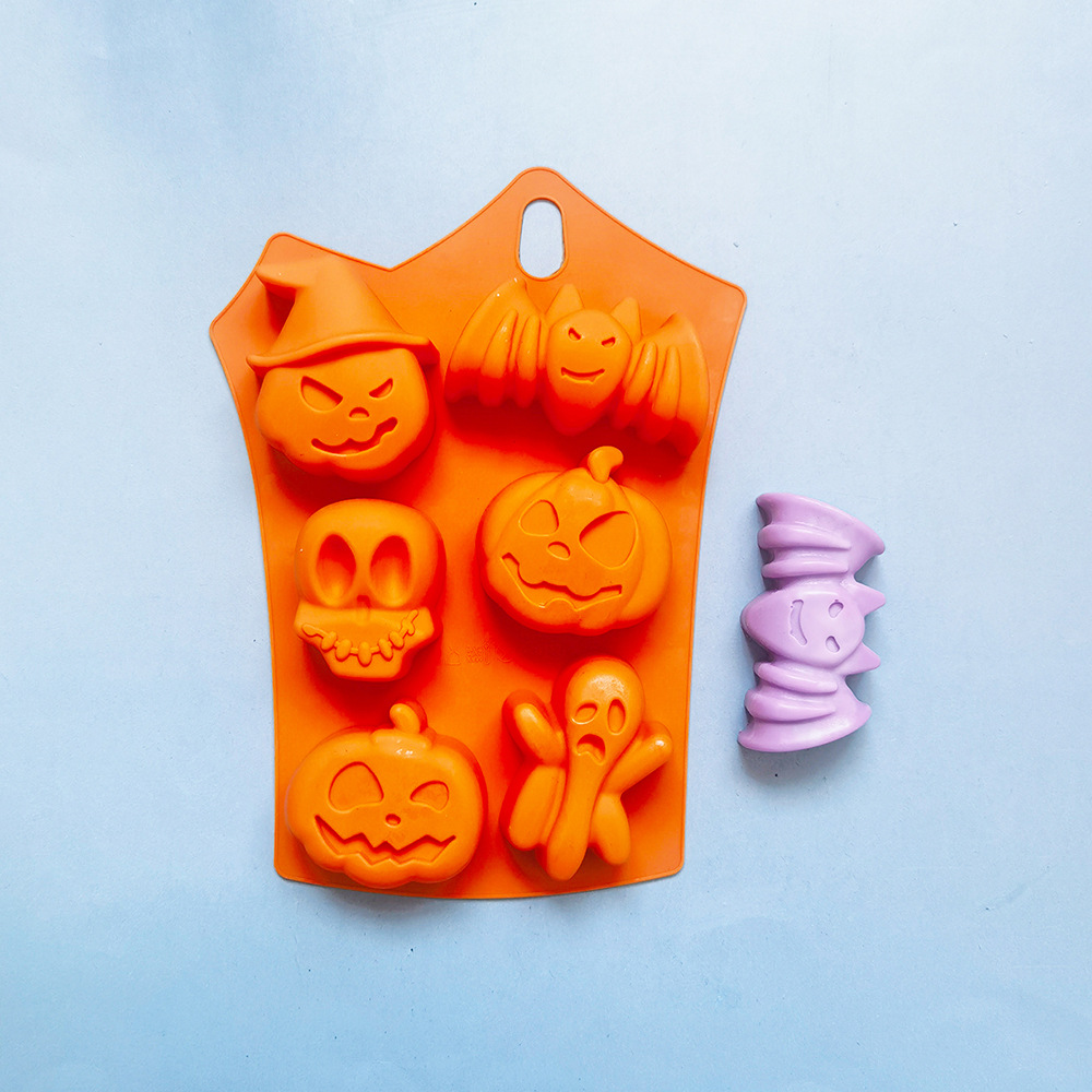 6-Piece Halloween Bat 540 Chocolate Cookie Cutter Cake Mold Ice Cream Candy Silicone Mold