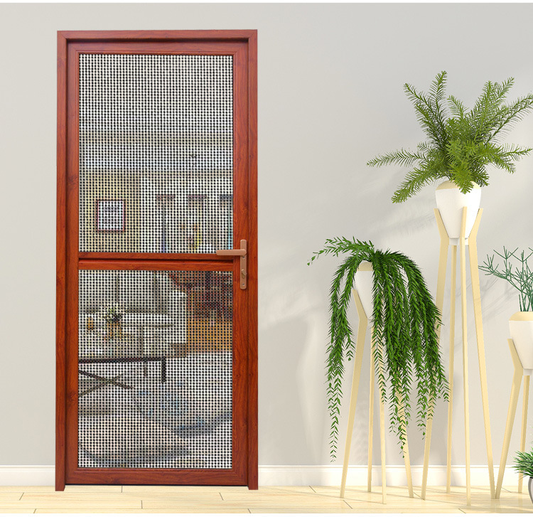 铝合金金刚网纱门通风防蚊防鼠折叠平开防盗带锁纱窗纱门