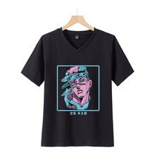 厂家批发外贸跨境热搜 JOJO的奇妙冒险系列动漫印花周边男短袖T恤
