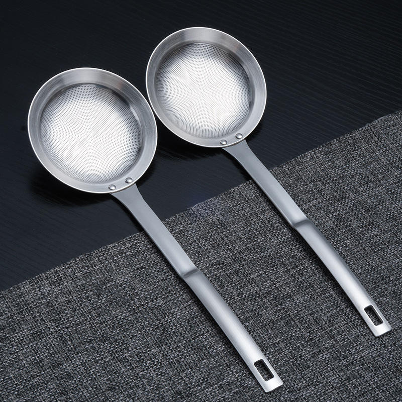 304不锈钢过滤油勺家居用品果汁豆浆隔渣勺油格泡沫过滤网漏批发