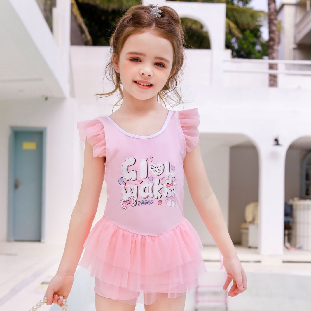 2024新款女童连体泳衣卡通儿童游泳裙套装小中童泳裤儿童泳衣女孩