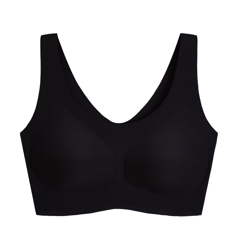 High-End Fixed Cup Seamless Back Shaping Bra Women's Small Chest Push up Breast Holding Vest-Style Wireless Sports Bra