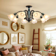 美式陶瓷吸顶灯创意个性卧室餐厅吸顶灯简约现代大气家用客厅灯具