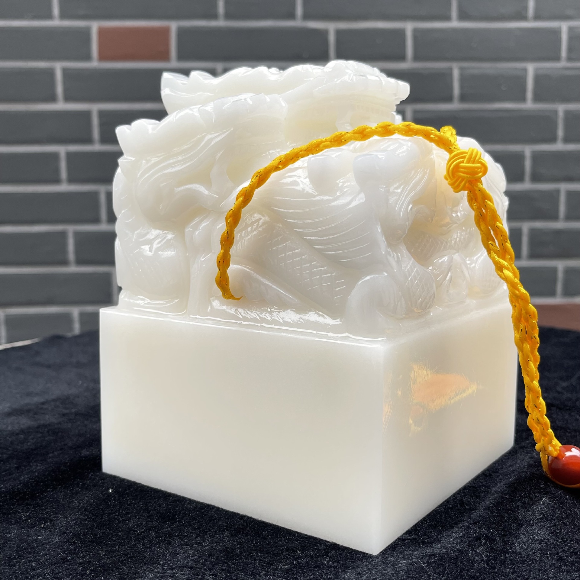 汉白玉玉石印章五龙玉玺各种款十二生肖龙头篆刻公司礼品批发