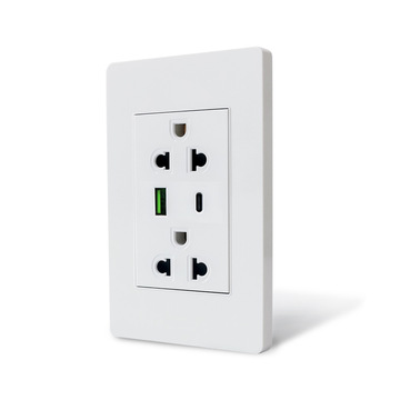 泰式6孔美标插座快充usb pd3.0 20w type a type c usb苹果快充口