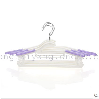 Plastic Retractable Non-Slip Hanger Multi-Functional Seamless Wet and Dry Drying Rack Hook Clothes Rack