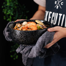 日式陶瓷家用饭碗创意学生宿舍泡面碗单个大号汤碗个性法海钵餐具