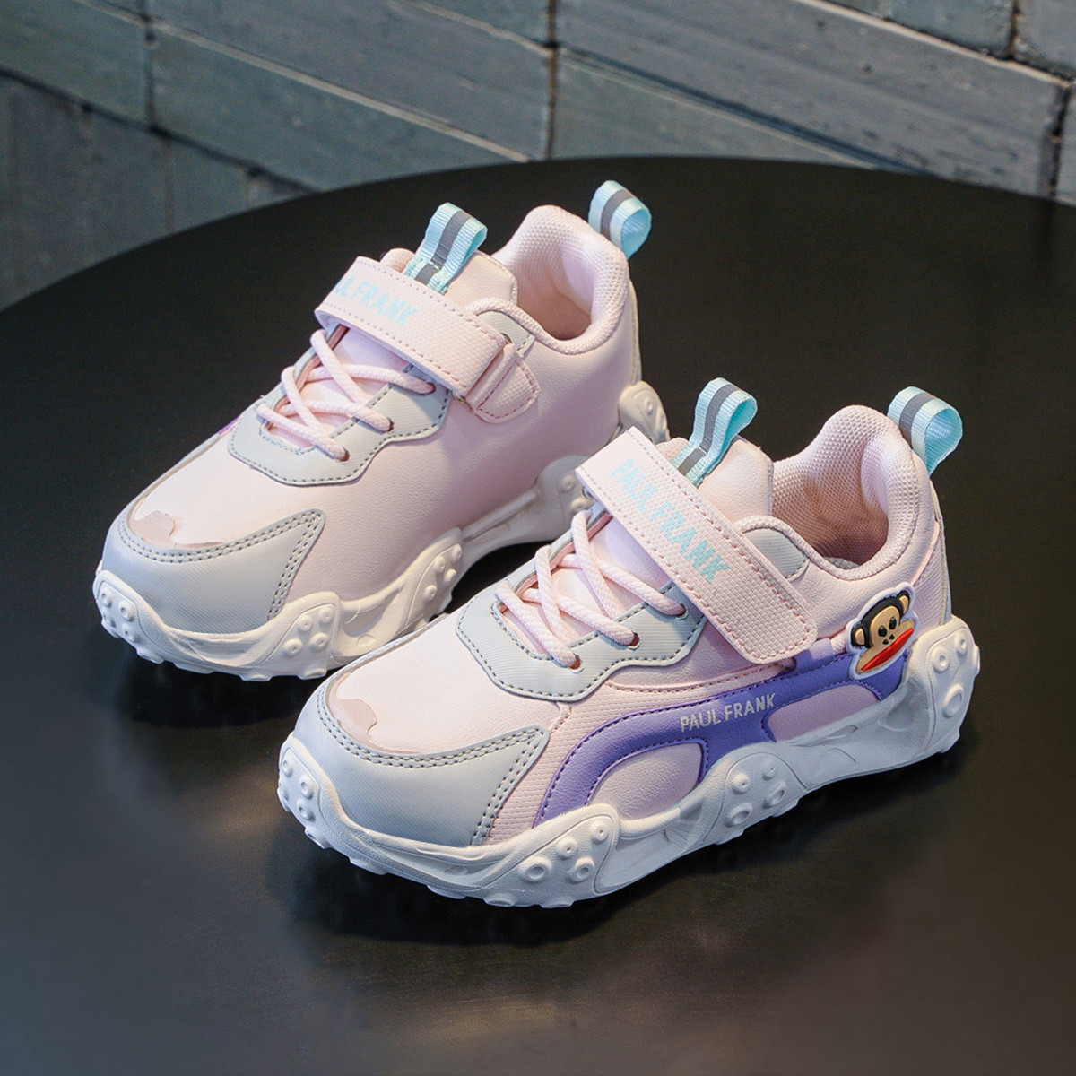 儿童运动鞋2023秋冬季新款女童运动鞋时尚拼色韩范学生男童跑步鞋