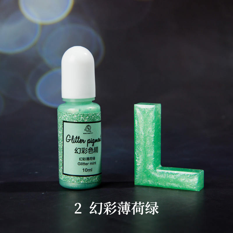 Qiaoqiao DIY 24-Color Fantasy Color Concentrate Crystal Glue UV Glue Magic Color Non-Precipitation Cross-Border New Product Factory Direct Sales