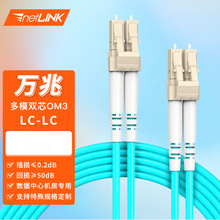 netLINK万兆多模双芯光纤跳线LC-LC 10米OM3-300 HTF-WM2210