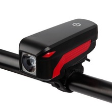 自行车灯山地车前灯USB充电喇叭灯铃铛手电筒夜骑灯户外用品