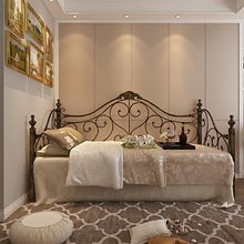 北欧沙发床现代简约铁艺床小户型网红款客厅多功能两用单人公主床