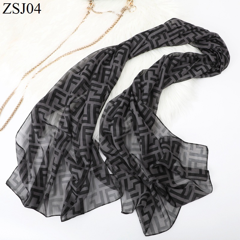 170 * 65cm European and American Fashion Scarf Women's Chiffon Soft Sunscreen Scarf Letters All-Match Long Scarf Shawl