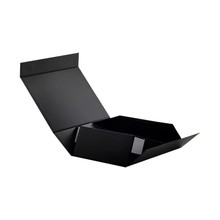定 制包装黑色礼品盒磁性印刷标志纸质礼品盒带磁性盖包装盒