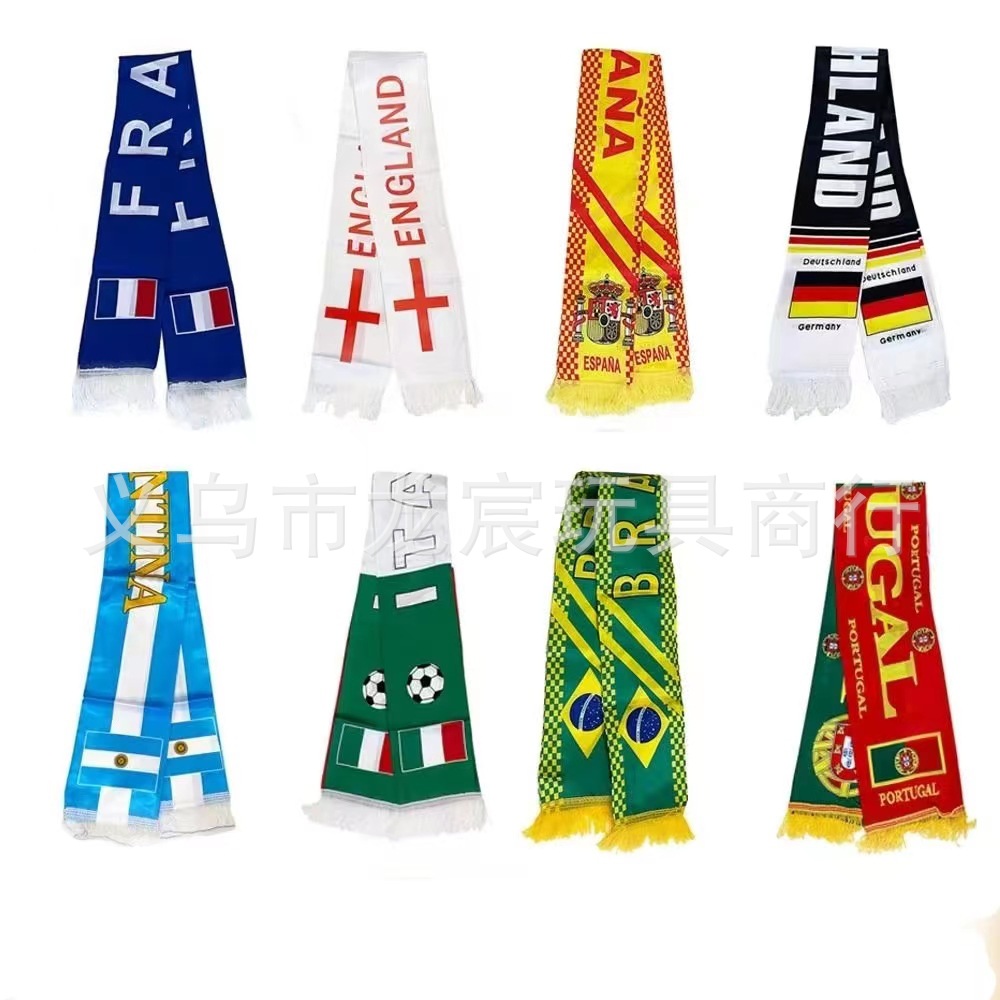 World Cup Fans Flag Scarf Ivory Coast, Mali, Senegal, Burkinabé, Morocco Countries