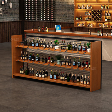 酒吧实木酒柜定制公社酒吧工业风酒馆清吧酒柜展示柜