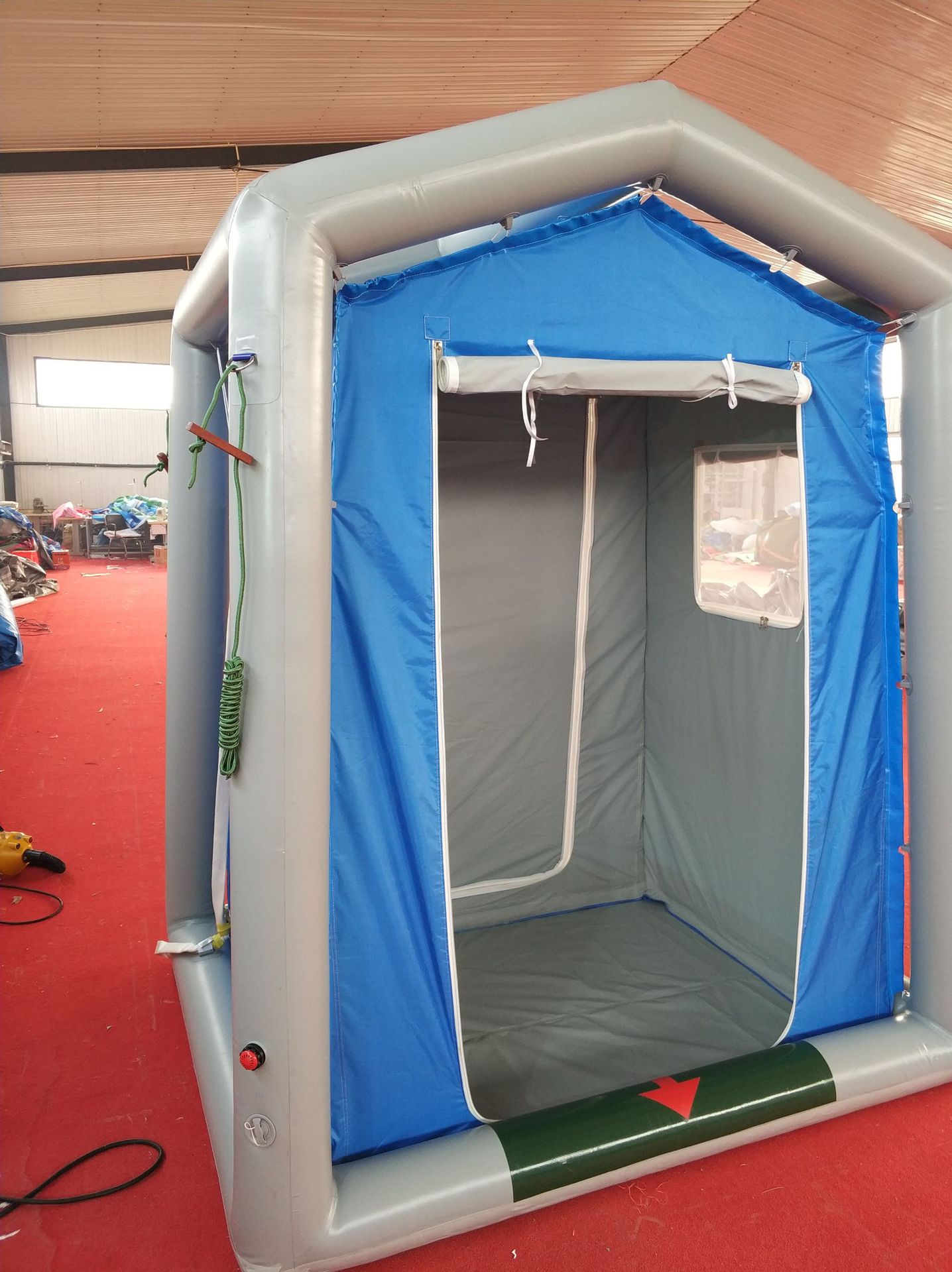 支持定制美式单人洗消充气帐篷可移动耳房防化洗消充气帐篷