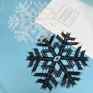 新款刺绣布贴破洞补丁衣服蕾丝装饰diy花片手工辅料时尚雪花花边