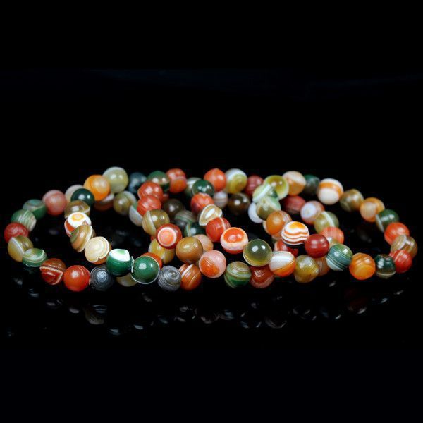 阿拉善玛瑙手链新疆戈壁原石外蒙缠丝眼睛石手串天然戈壁石奇石