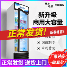 商用大容量饮料柜立式冰箱冰柜玻璃单双门超市啤酒保鲜冷藏展示柜