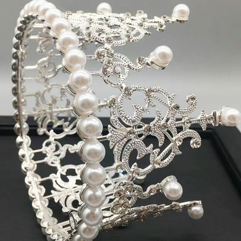 Birthday Cake Crown Decoration Decoration Bridal Crown Hairware Princess Crown Pearl Small Crown Decoration