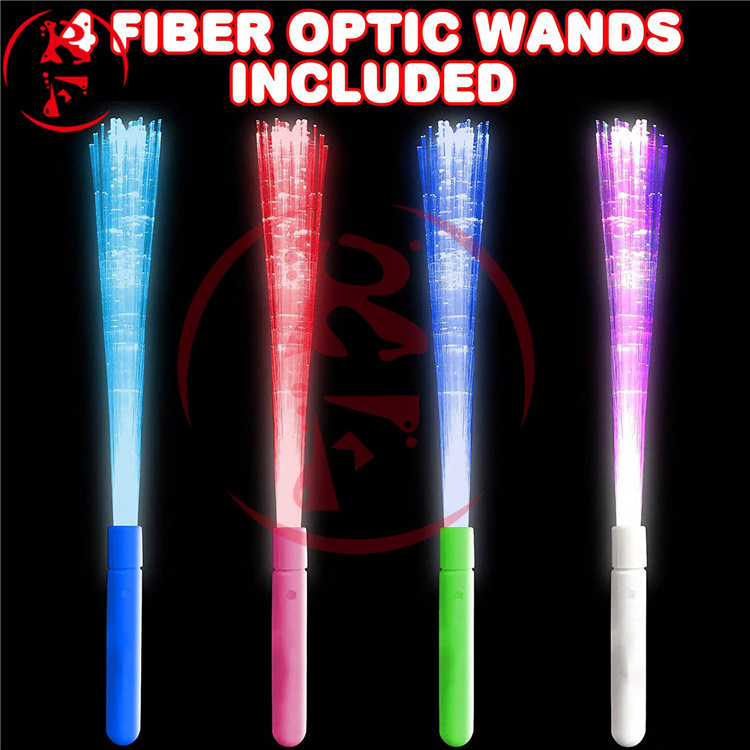 Spot Hot Sale Fiber Optic Stick Electronic Light Sticks Changeable Flash Concert Glow Stick Party KTV Props