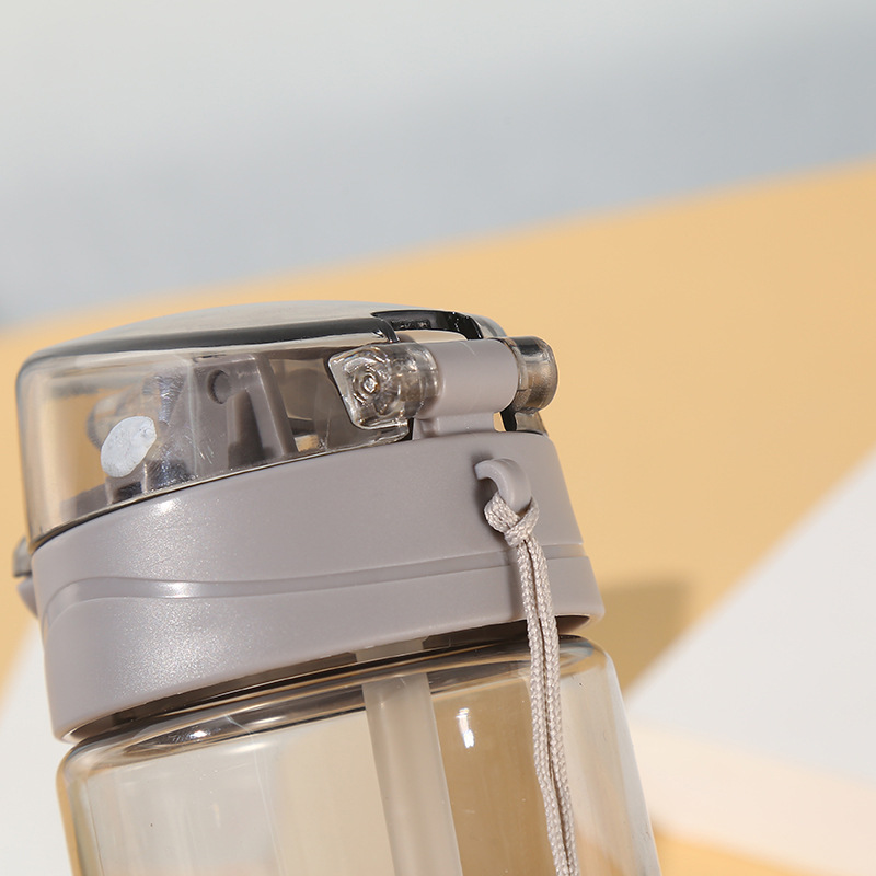 富全tritan透明塑料吸管杯 学生便携运动水杯 弹盖大容量健身水壶