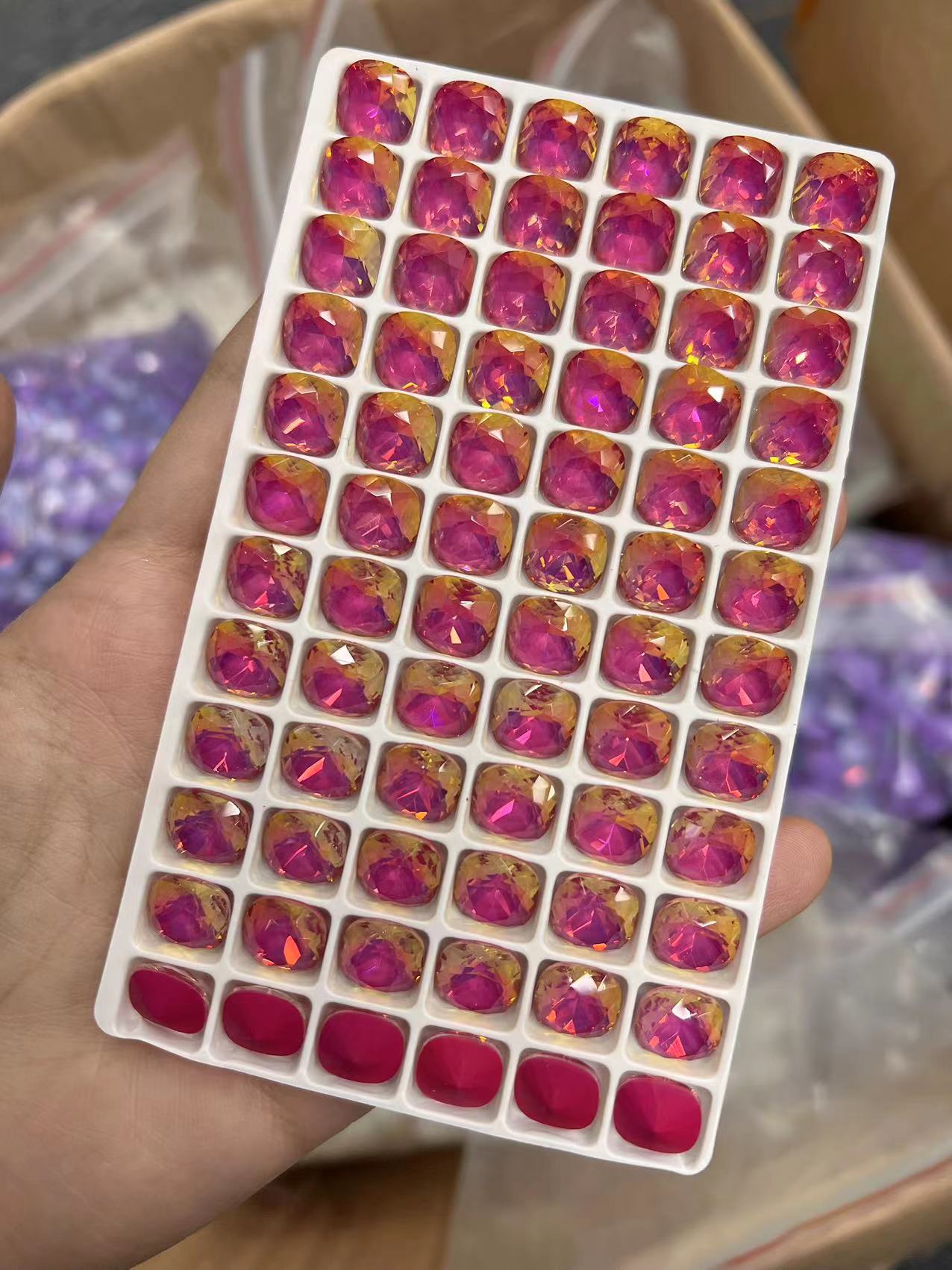 10mm Protein Mocha Colorful Mocha Fat Square Series Nail Beauty Rhinestone Ornaments Accessories Factory Wholesale