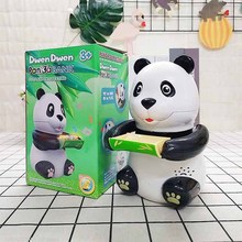 新款外贸熊猫电动音乐儿童存钱罐diy暴力偷钱熊猫家用储蓄罐跨境
