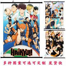 排球少年动漫挂画 二次元海报卷轴画 排球、Haikyuu!!海报 亚马逊