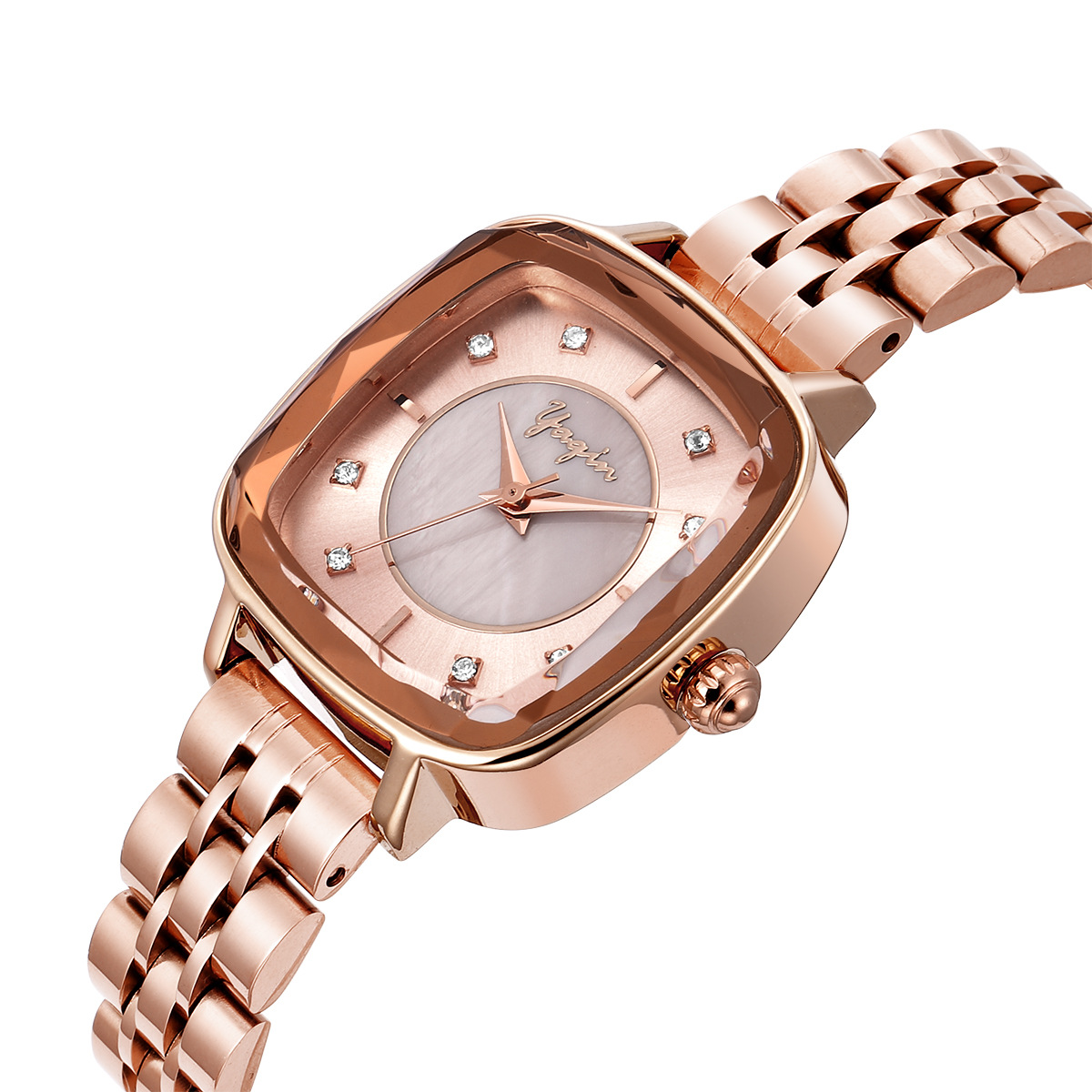 雅琴yaqin手表女表方形正品小方盘防水女士手表跨境直播源头工厂