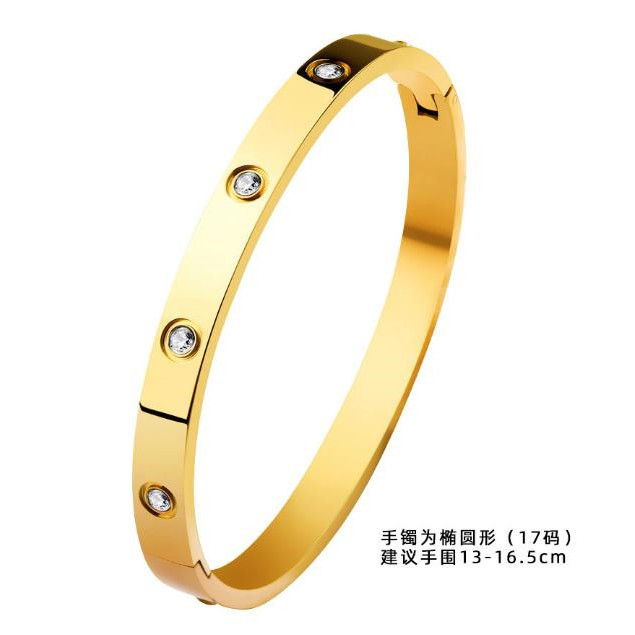 Tiktok Hot Stainless Steel 18K Rose Gold Titanium Steel Bracelet Women's Ins Design Jewelry Wholesale