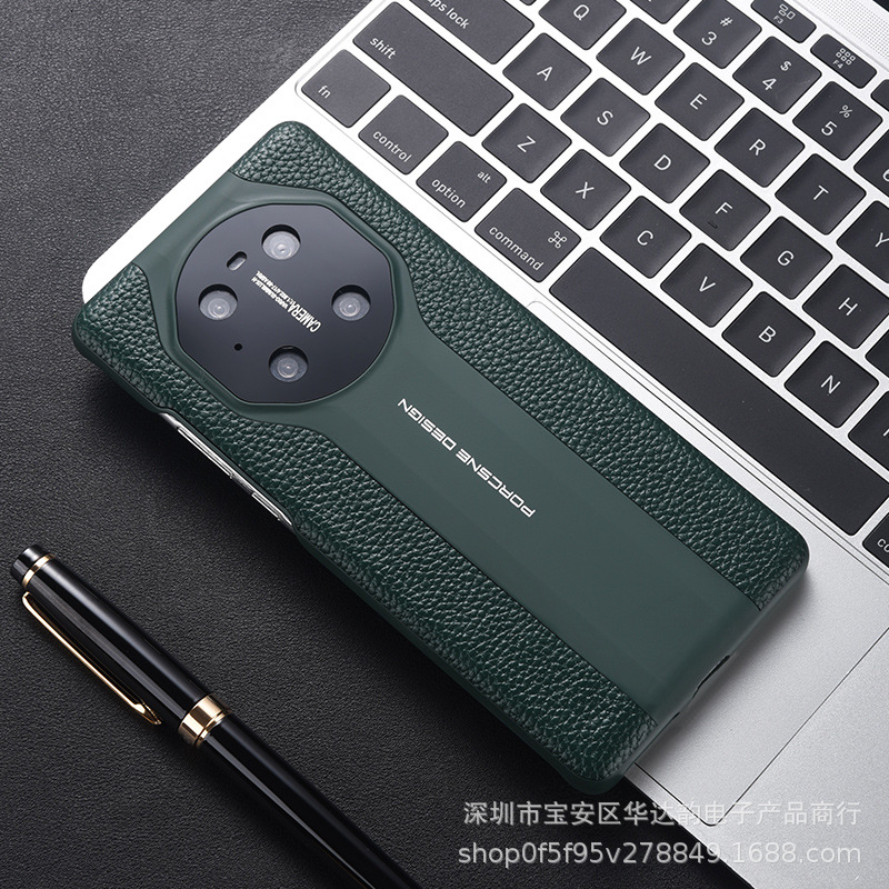 Applicable to Huawei Mate40pro Phone Case Seconds Change Rs Porsche Magic3 Yuan Su Leather High-End Men's Leather Case