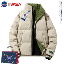 NASA羽绒服男士冬季2023新款立领潮牌小众设计感加厚保暖冬装外套