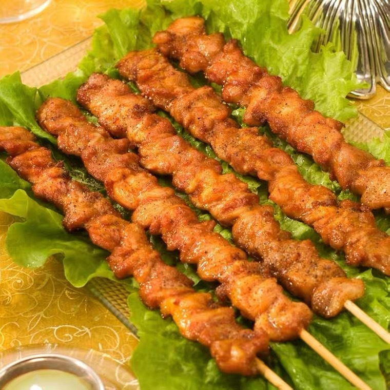 昊瑞福加州大串佳和利大肉串孜然味鸭肉串烧烤油炸食材整箱商用