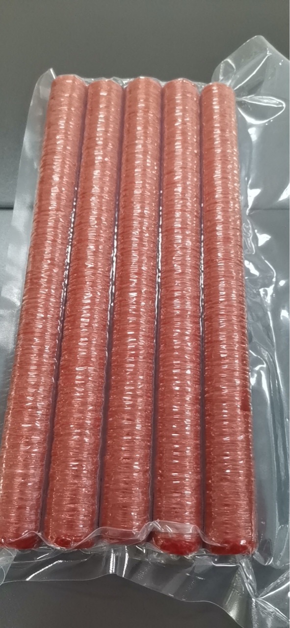 纤维肠衣透明染色黑白条纹18口径,纯素肠衣不可食用halal50feet